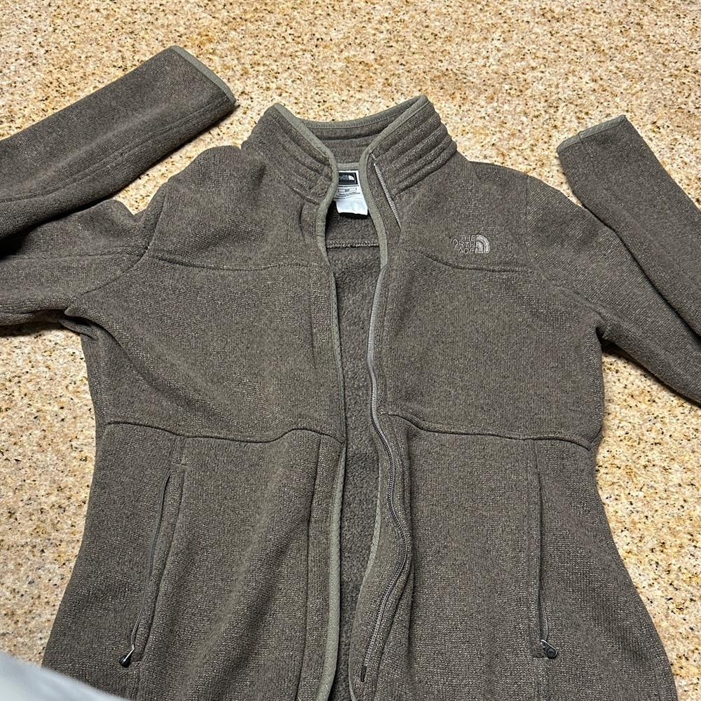 North Face Brown Fleece Lined Jacket